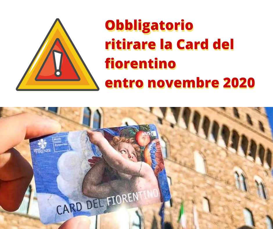 Ritiro della Card del Fiorentino entro novembre 2020