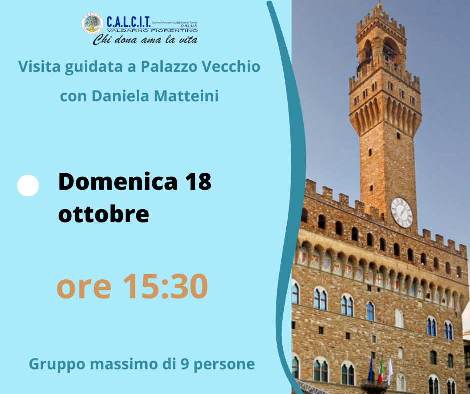 Visita a Palazzo Vecchio posticipata a domenica 18 ottobre