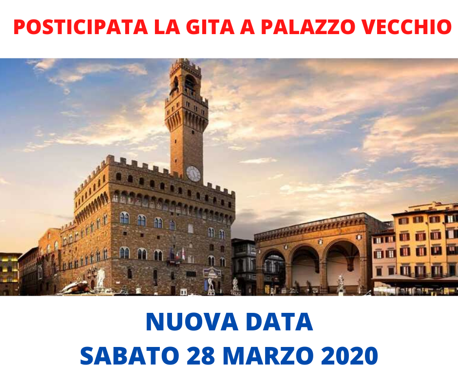 Posticipata la visita a Palazzo Vecchio